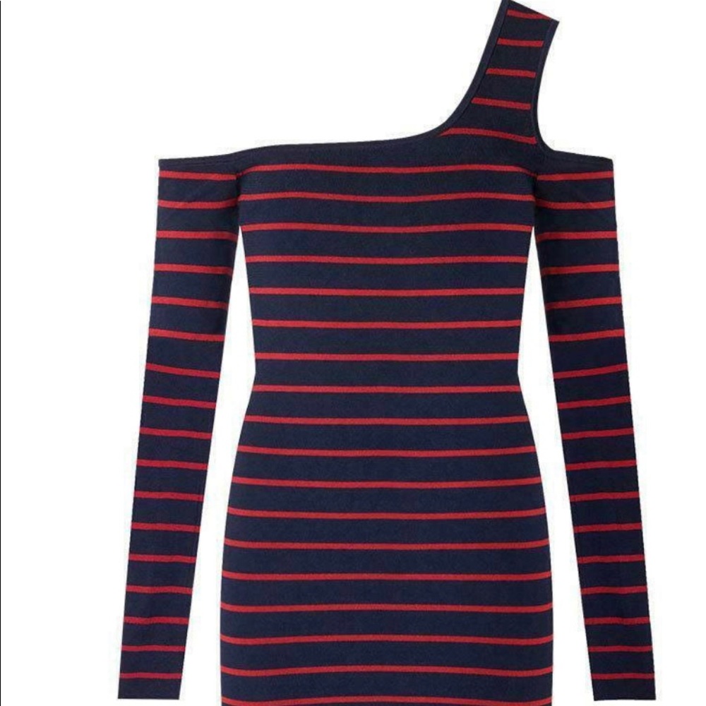 Veronica Beard Emerald Dress - Navy w/Red Stripe